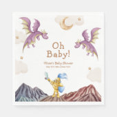 Oh Baby middeleeuwse sprookjesachtige Dragon Boy B Servet (Voorkant)