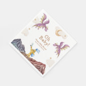 Oh Baby middeleeuwse sprookjesachtige Dragon Boy B Servet (Hoek)