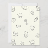 Oh Baby Minimal Gender Neutral Baby Shower Kaart (Achterkant)