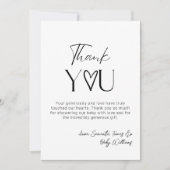 Oh Baby Minimal Modern Eenvoudig Neutraal Baby sho Bedankkaart (Voorkant)