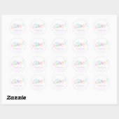 Oh Baby Minimal Pastel Baby shower dank u Ronde Sticker (Vel)