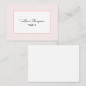 Oh Baby Minimal Pink Script Baby Shower Place Card Plaatskaartje (Voorkant / Achterkant)