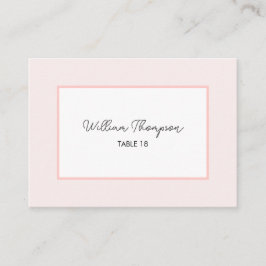 Oh Baby Minimal Pink Script Baby Shower Place Card Plaatskaartje