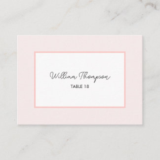 Oh Baby Minimal Roze Script Baby Shower Plaatskaar Plaatskaartje