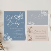 Oh Baby Minimalist Boy Baby shower Invitation Kaart