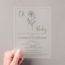 Oh Baby Minimalist Wildflower Baby Shower