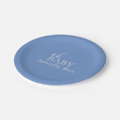 Oh Baby minimalistisch Baby shower Papieren Bordje (Gekanteld)