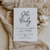 Oh Baby minimalistisch eenvoudig Baby shower Kaart