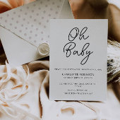 Oh Baby minimalistisch eenvoudig Baby shower Kaart