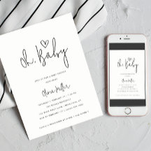 Oh Baby minimalistisch Genderneutraal Baby shower