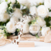 Oh Baby! Minimalistisch Giraffe Baby shower Acryl Uitnodigingen