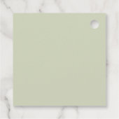 Oh Baby Minimalistisch Sage Green Balloon Baby sho Bedankjes Labels (Achterkant)