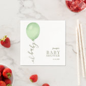 Oh Baby Minimalistisch Sage Green Balloon Baby sho Servet (Insitu)