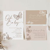 Oh Baby minimalistische uitnodiging tot Baby showe