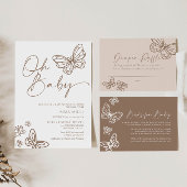 Oh Baby minimalistische uitnodiging tot Baby showe
