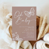 Oh Baby minimalistische uitnodiging tot Baby showe