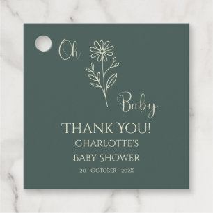 Oh Baby Minimalistische Wildbloem Baby Shower Bedankjes Labels
