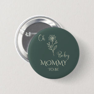 Oh Baby Minimalistische Wilde Bloem Aanstaande Moe Ronde Button 5,7 Cm