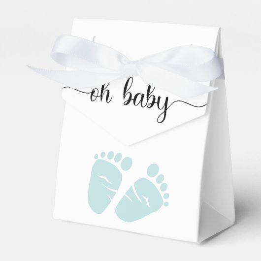 Oh Baby Mint Feet Baby shower Bedankdoosjes (Voorkant Zijde)