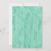 Oh Baby Mint Waterverf Baby shower wenst Kaart (Achterkant)