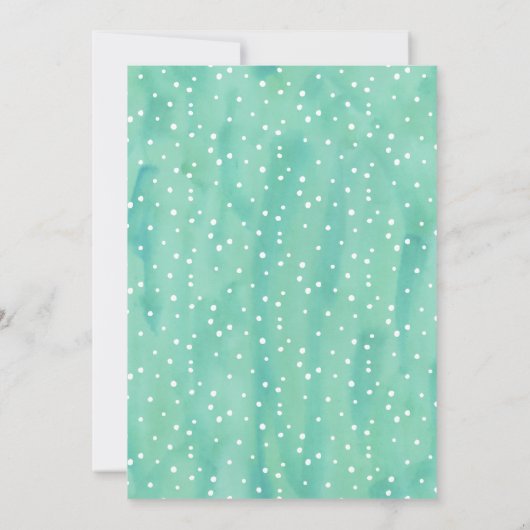 Oh Baby Mint Waterverf Baby shower wenst Kaart (Achterkant)