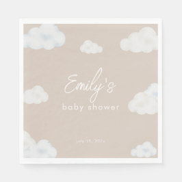 Oh Baby Modern Beige Cloud Baby shower servet