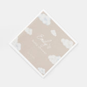 Oh Baby Modern Beige Cloud Baby shower servet (Hoek)