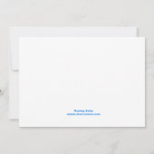 Oh Baby, Modern Blue Photo Birth Announement Aankondiging (Achterkant)