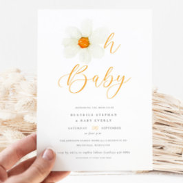 Oh Baby Modern Daisy Genderneutraal Baby shower Kaart
