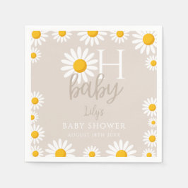 Oh Baby Modern Daisy Genderneutraal Baby shower Servet