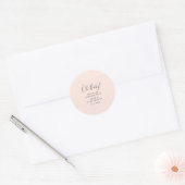 Oh Baby Modern eenvoudig Baby shower Ronde Sticker (Envelop)