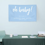 Oh Baby Modern Elegant Blue Baby shower Spandoek (Beurs)