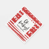 Oh baby! modern grafisch baby shower feest servet (Hoek)