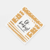 Oh baby! modern grafisch baby shower feest servet (Hoek)