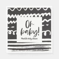 Oh baby! modern grafisch baby shower feest