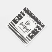 Oh baby! modern grafisch baby shower feest servet (Hoek)