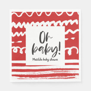 Oh baby! modern grafisch baby shower servet
