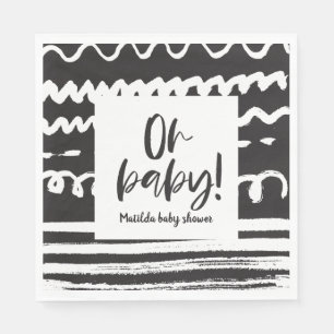 Oh baby! modern grafisch baby shower servet