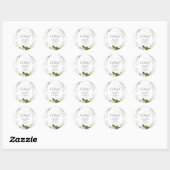 Oh Baby Modern groen laat Baby shower achter Ronde Sticker (Vel)
