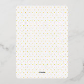 Oh Baby Modern Minimal Yellow Summer Baby shower Folie Uitnodiging (Achterkant)