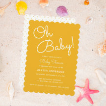 Oh Baby Modern Minimal Yellow Summer Baby shower
