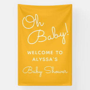 Oh Baby Modern Minimal Yellow Summer Baby shower Spandoek