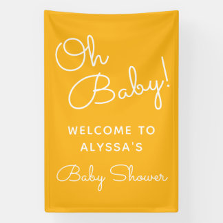 Oh Baby Modern Minimal Yellow Summer Baby shower Spandoek