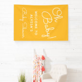 Oh Baby Modern Minimal Yellow Summer Baby shower Spandoek (Insitu)