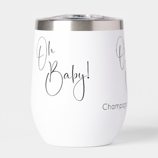 Oh Baby Modern Script Baby shower (Voorkant)