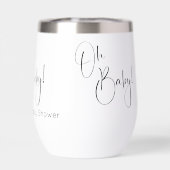 Oh Baby Modern Script Baby shower (Achterkant)