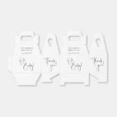 Oh Baby Modern Script Baby shower Bedankt Bedankdoosjes (Uitgevouwen)