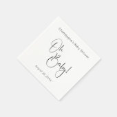 Oh Baby Modern Script Baby shower Servet (Hoek)