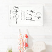Oh Baby Modern Script Baby shower Spandoek (Insitu)