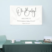 Oh Baby Modern Script Baby shower Spandoek (Beurs)